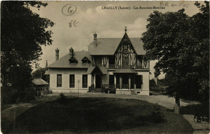 Carte postale ancienne Chailly - Les Rouches-Moulins