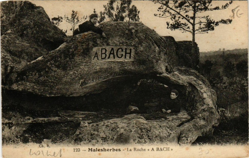 Carte postale ancienne Malesherbes - La Roche A Bach