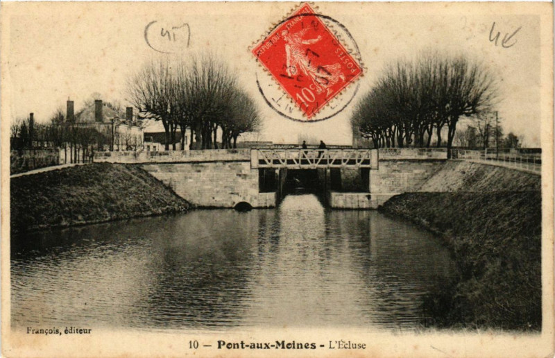 Carte postale ancienne Pont-aux-Moines - L'Ecluse