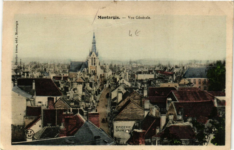 Carte postale ancienne Montargis - Vue générale à Montargis