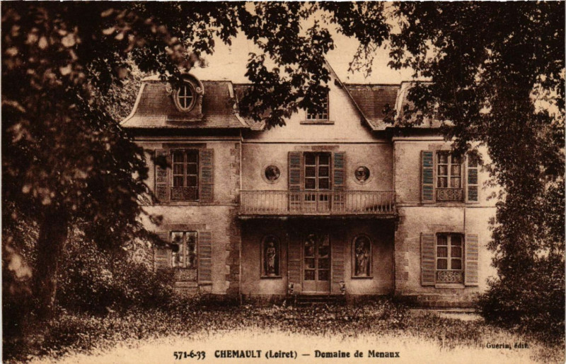 Carte postale ancienne Chemault - Domaine de Menaux