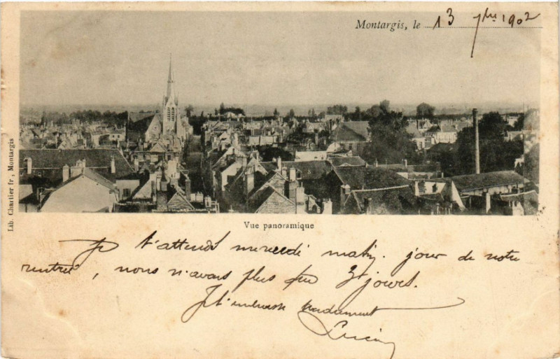 Carte postale ancienne Montargis - Vue Panoramique à Montargis