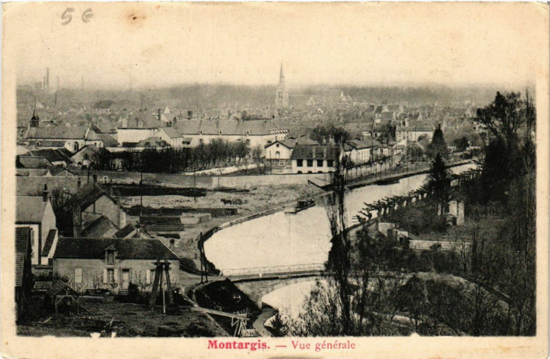 Carte postale ancienne Montargis - Vue générale à Montargis