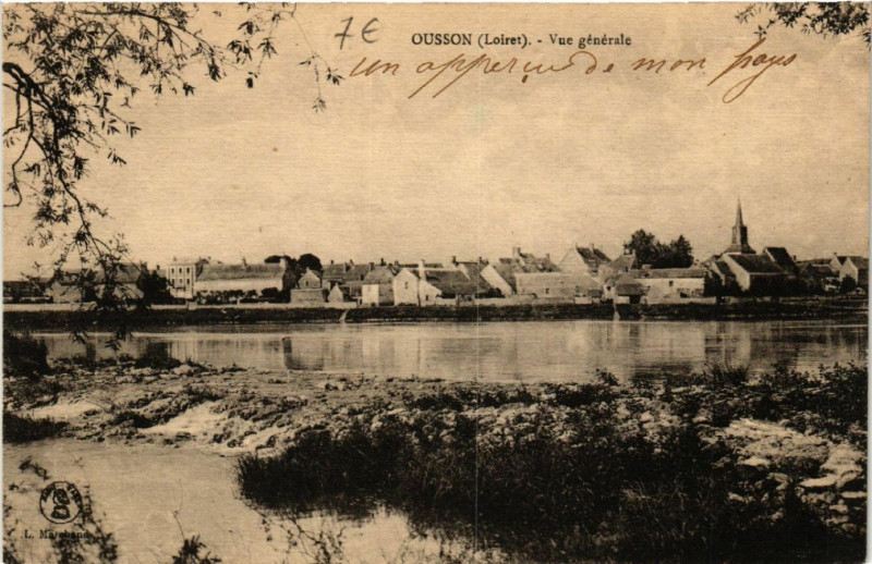 Carte postale ancienne Ousson - Vue générale