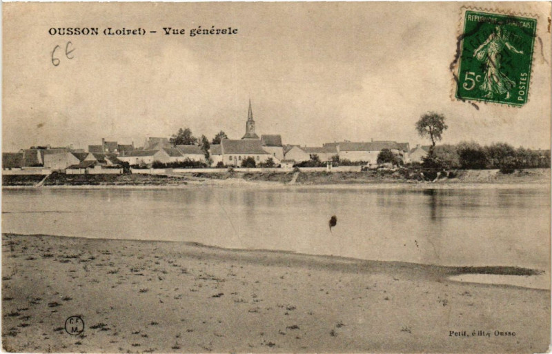 Carte postale ancienne Ousson - Vue générale
