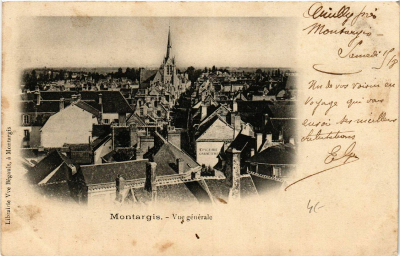 Carte postale ancienne Montargis - Vue générale à Montargis