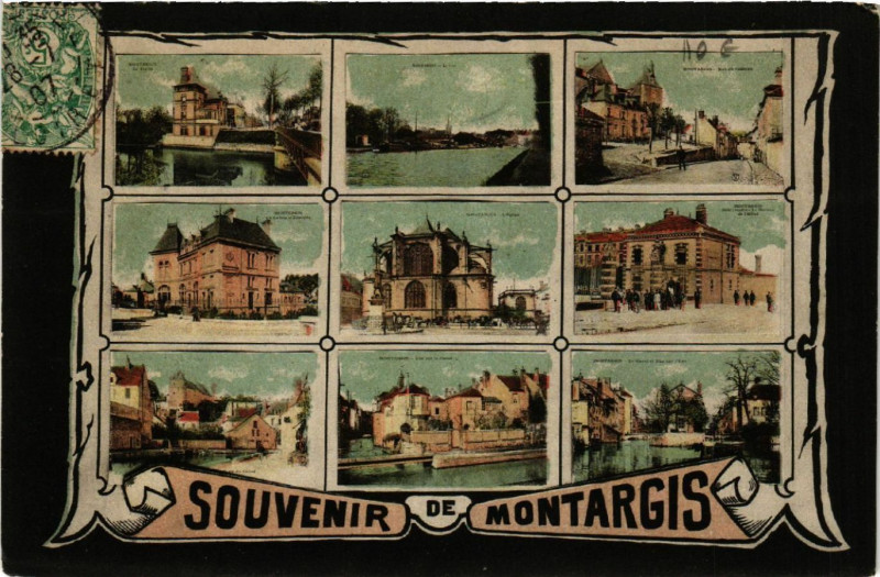 Carte postale ancienne Montargis - Scenes - Souvenir de Montargis à Montargis