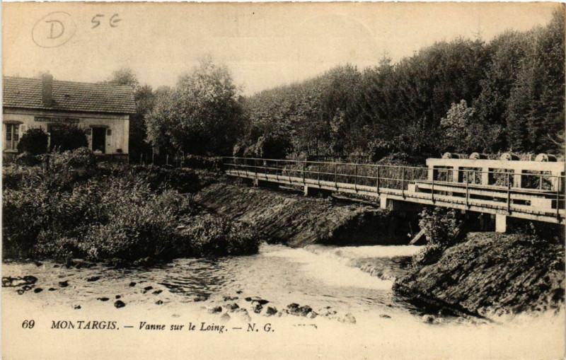 Carte postale ancienne Montargis - Vanne sur le Loing à Montargis