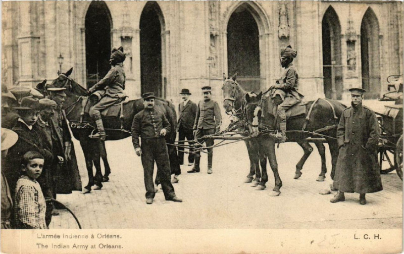 Carte postale ancienne Orleans L'Armée indienne a Orleans à Orléans