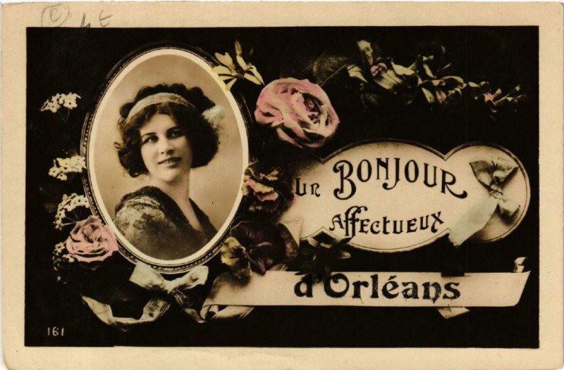 Carte postale ancienne Orleans Un Bonjour affectueux à Orléans