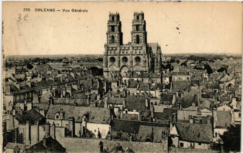Carte postale ancienne Orleans Vue générale à Orléans