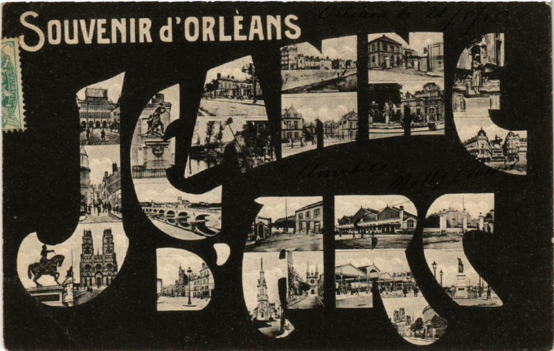 Carte postale ancienne Orleans Souvenir d'Orleans à Orléans