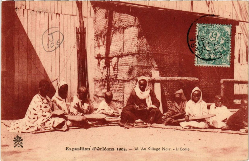 Carte postale ancienne Orleans Expo 1905 Au village Noir à Orléans