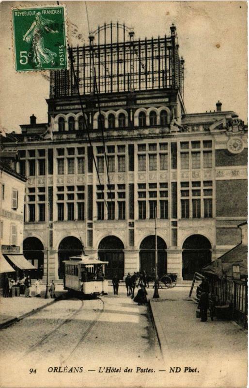 Carte postale ancienne Orleans Hotel des Postes à Orléans