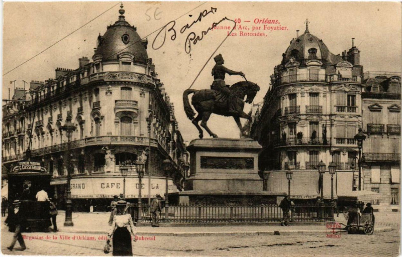 Carte postale ancienne Orleans Jeanne d'Arc par Fyatier à Orléans