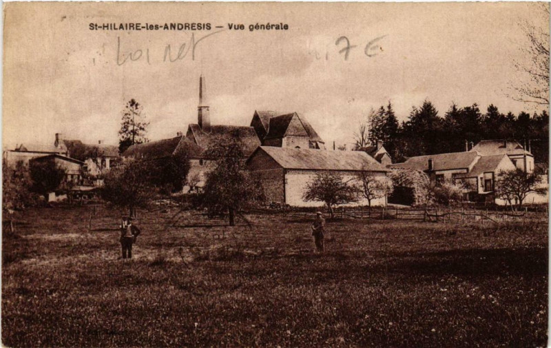 Carte postale ancienne Saint-Hilaire-les-Andresis Vue générale