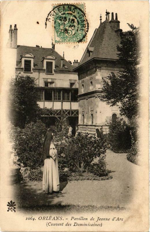 Carte postale ancienne Orleans Pavillon de Jeanne d'Arc Couvent des Dominicains à Orléans
