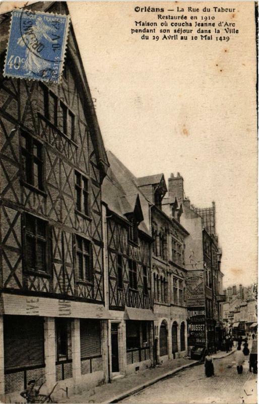 Carte postale ancienne Orleans La Rue du Tabour à Orléans