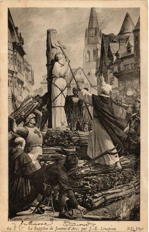 Carte postale ancienne Orleans La Supplice de Jeanne d'Arc à Orléans