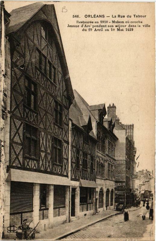 Carte postale ancienne Orleans La Rue du Tabour à Orléans
