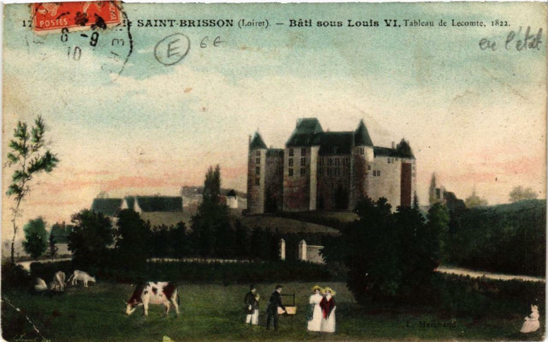 Carte postale ancienne Saint-Brisson Bati sous Louis Vi