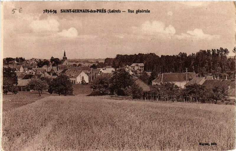 Carte postale ancienne Saint-Germain-des-Pres Vue générale
