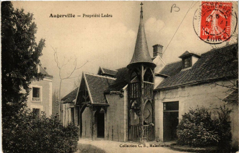 Carte postale ancienne Augerville Propriété Ledru
