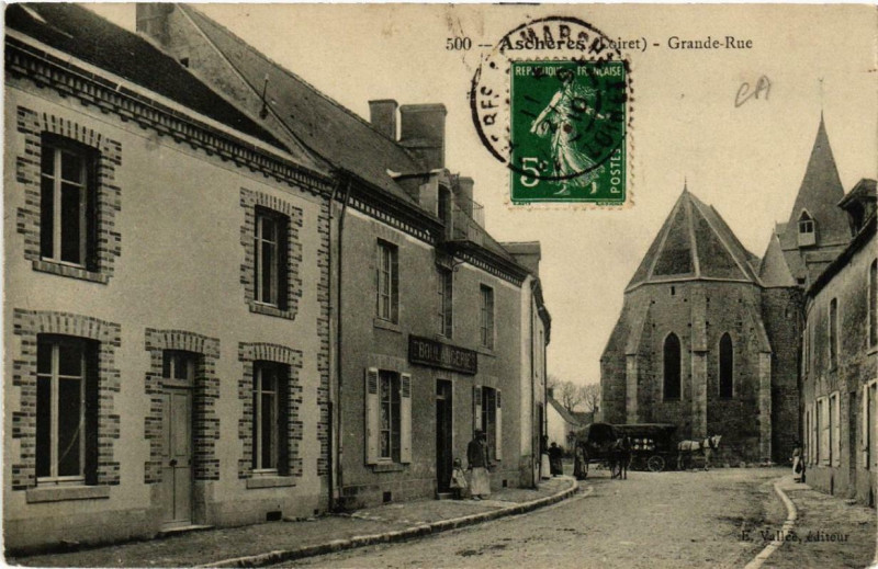 Carte postale ancienne Ascheres Grande Rue