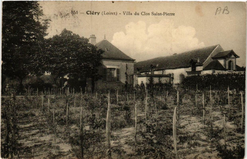Carte postale ancienne Clery Villa du Clos Saint-Pierre