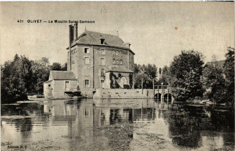 Carte postale ancienne Olivet Le moulin Saint-Samson à Olivet