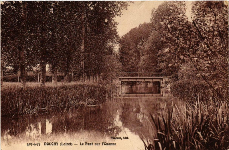 Carte postale ancienne Douchy Le Pont sur l'Ouanne