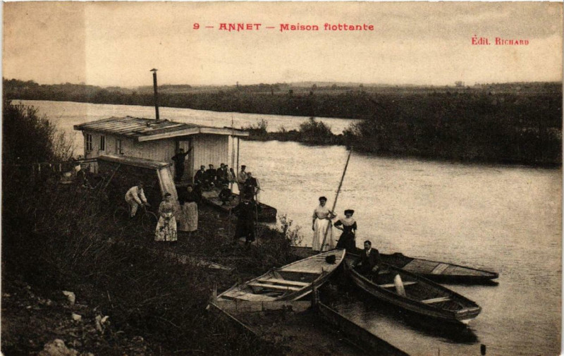 Carte postale ancienne Annet Maison flottante