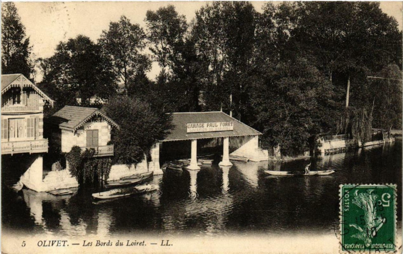 Carte postale ancienne Olivet Les Bords du Loiret à Olivet