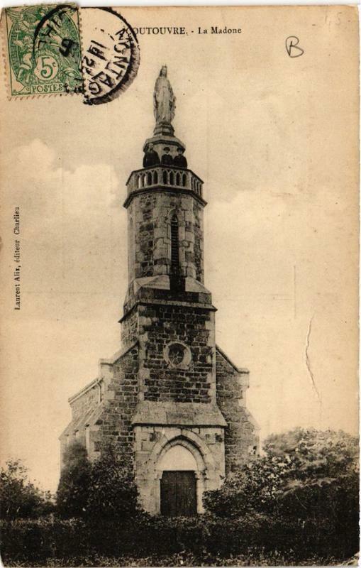 Carte postale ancienne Coutouvre La Madonne à Adon