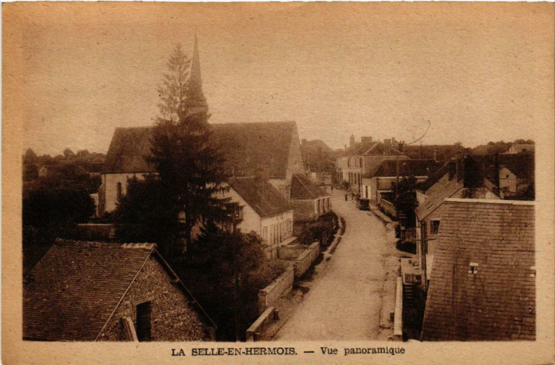 Carte postale ancienne La Selle-en-Hermois Vue panoramique
