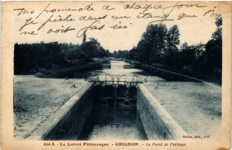 Carte postale ancienne Grignon Le Pont de Partage