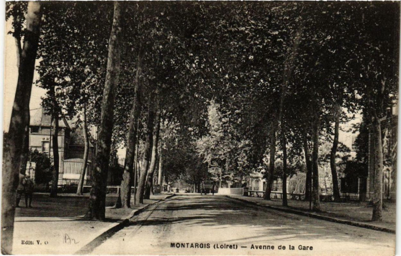 Carte postale ancienne Montargis Avenue de la Gare à Montargis