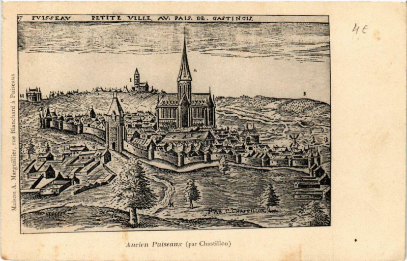 Carte postale ancienne Ancien Puiseaux par Chastillon à Puiseaux