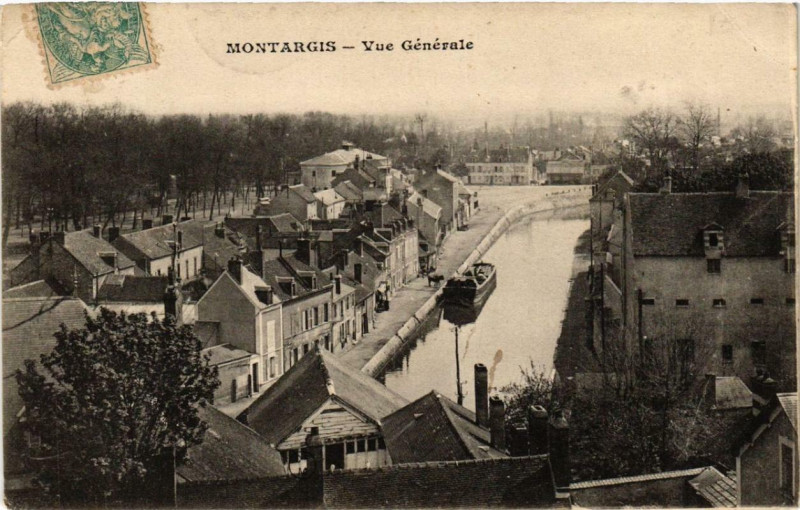 Carte postale ancienne Montargis Vue générale à Montargis