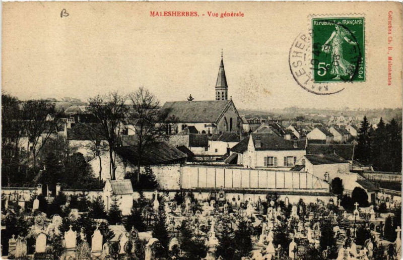 Carte postale ancienne Malesherbes Vue générale