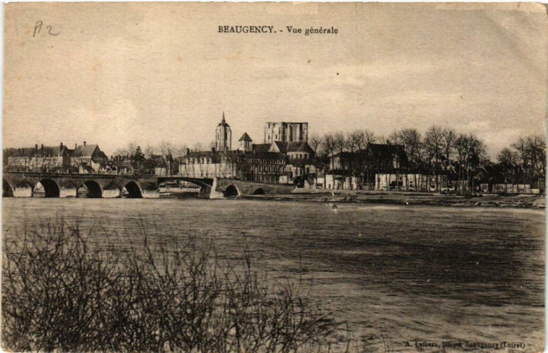 Carte postale ancienne Beaugency Vue générale à Beaugency