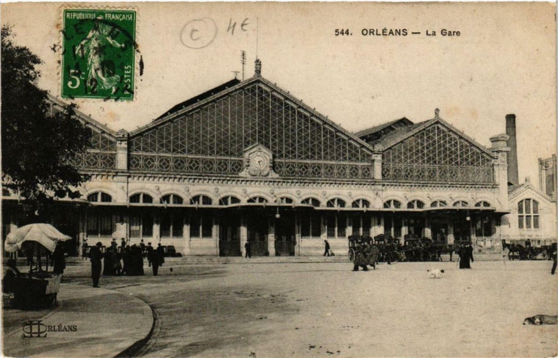 Carte postale ancienne Orleans La Gare à Orléans