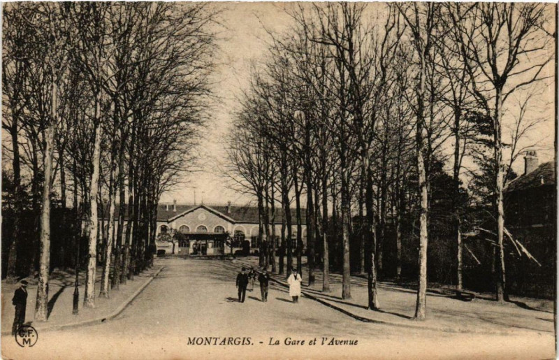 Carte postale ancienne Montargis La Gare et l'Avenue à Montargis