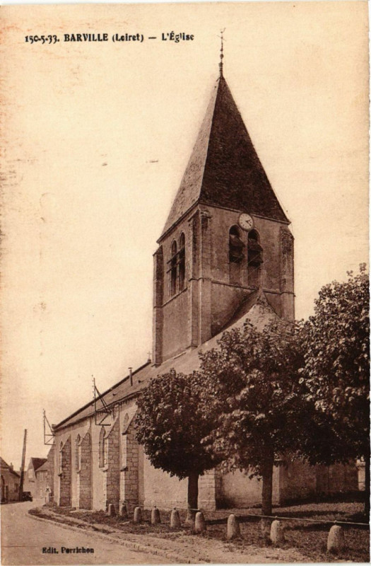 Carte postale ancienne Barville - Eglise