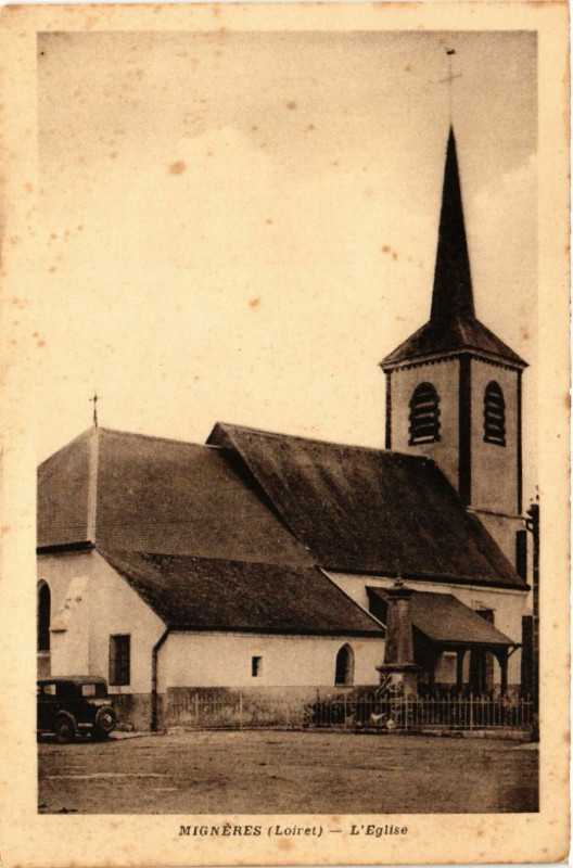Carte postale ancienne Migneres - Eglise à Mignères