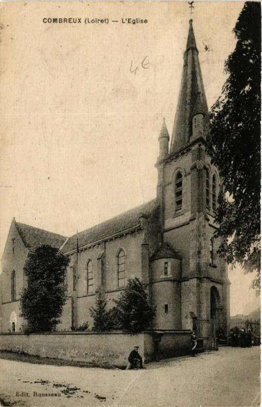 Carte postale ancienne Combreux - Eglise à Combreux