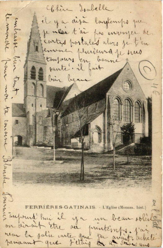 Carte postale ancienne Ferrieres-en-Gatinais - Ferrieres-Gatinais - Eglise à Ferrières-en-Gâtinais