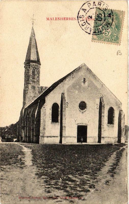 Carte postale ancienne Malesherbes L'Eglise