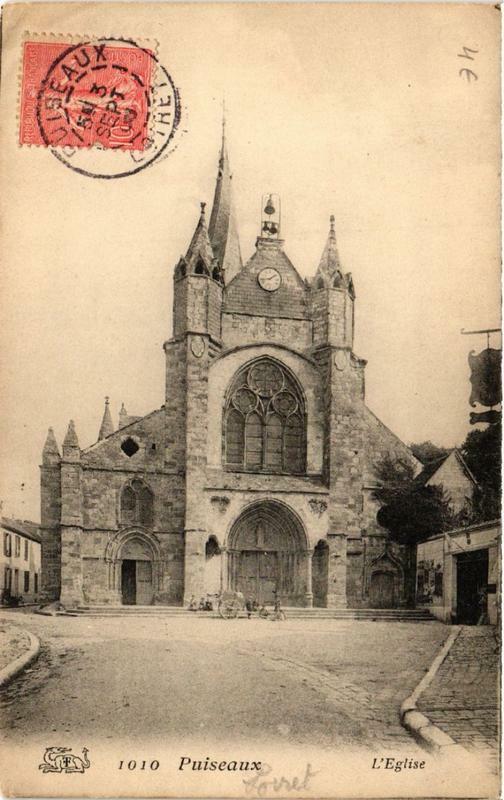 Carte postale ancienne Puiseaux L'Eglise à Puiseaux