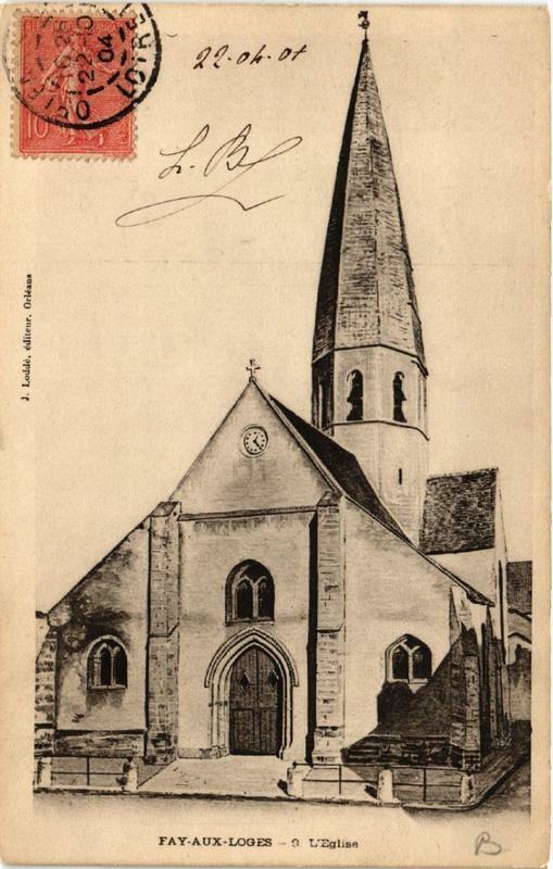 Carte postale ancienne Pay-aux-Loges L'Eglise